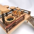 Miniatyrbillede 4 af 5: Hamster træ foder skål lille dyr foder skål til hamster dværg syrisk gerbil mus Degu chipmunk egern pindsvin