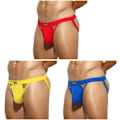 Miniatyrbild 1 av 6: Herr Athletic Supporter Stretch Underwear Mesh Jock Strap Multipack black and white Red Blue Yellow