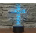 Miniatyrbild 2 av 6: WJ 3D Jesus Cross Fjärrkontroll 16 Färg Nattljus Illusion Akryl LED Bordsängslampa Barn Sovrum Skrivbordsdekor Födelsedagspresenter Leksak för Barn