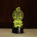 Miniatyrbild 1 av 6: 3D-lampa tecknad djur illusion nattljus lampa för barn pojkar flickor sovrum dekoration färgbyte lampa USB+batteridriven födelsedag julklapp Tuppar