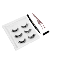 Pikkukuva 3 / 11: Itseliimautuva Eyeliner - Vesipohjainen Eyeliner - Tekokarvat - Pinsetit - Meikkityökalusarja (E69 Musta Laatikko)