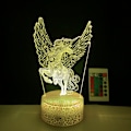 Miniatyrbillede 2 af 7: JUSTUP LED Natlampe  Enhjørning Serie  3D Illusion Lampe 16 Farve Fjernbetjening til Børns Soveværelse Dekorative Lys -- Mønster F（Crack Seat）