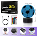 Miniatyrbillede 2 af 7: S.S. Lazio USB 3D Anime Natlampe Atmosfærisk LED Bordlampe Julegaver til fodboldfans Dekorativ lampe til børneværelset