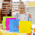 Miniatyrbilde 5 av 6: 8 Pakk Plast Matematiske Manipulasjonsmateriale Array Blokk Geo Board med 80 Latex Bånd for Barn (4 Farger)