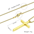 Miniatyrbild 3 av 7: Korshänge för män Korshänge STYRKA Bibelvers Halsband i rostfritt stål 05-Cross Star of David-Black