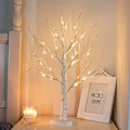 Miniatyrbillede 1 af 5: 24” 2FT 24LT Lighted Birch Tree Batteridrevet Timer Varm Hvid LED Kunstig Gren Træ til Hjem Fest Festival Bryllup Dekoration, 2FT Bordtræ Lampe