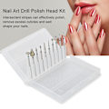 Miniatyrbild 8 av 11: 10 st / set legering stål nagelkonst borr polerhuvud kit nagelborrmaskin tillbehör 06#