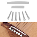 Miniatyrbild 8 av 11: Gitarrstallpinne mutter sadel POM Folk gitarr universal delar ersättning pack tillbehör vit