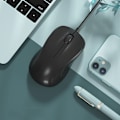 Miniatyrbilde 2 av 4: Støysvak kablet mus bærbar stasjonær datamaskin mus datamus USB mus rolig svart