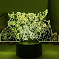 Miniatyrbillede 4 af 7: WJ 3D Led Illusion Lampe Anime Natlampe til Børneværelse Dekoration 7 Farve Touch/Fjernbetjening 16 Farver Skiftende USB Skrivebordslamper