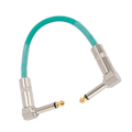 Miniatyrbilde 10 av 11: 6 stk gitarpatchkabel 6 tommer 6,35 mm rettvinklet lydkabel for effektpedal mikser forsterker elektriske gitarer basser cyan