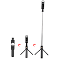 Miniatyrbild 4 av 11: K10-S Svart Bluetooth Fjärrkontroll Fyll Ljus Stativ Selfie Stick Horisontell Vertikal Live Support Bracket Hållare