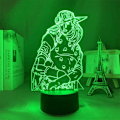 Miniatyrbilde 5 av 7: WJ 7/16 farger USB LED-lampe Manga Figur Gyro Zeppeli Anime 3D lys berøring fjernkontroll bryter akryl illusjon nattlys for soveromdekor