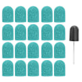 Miniatyrbild 1 av 11: Nagelkonst slipkapsel nagelborrbitar polering slipning slipband set (16 x 25mm) Grön