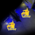 Miniatyrbillede 1 af 5: LED dobbelt-sensing bildør velkomstlys projektion nat atmosfære dekorativ spotlight induktionsswitch (2 stk.)