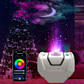 Miniatyrbillede 1 af 5: Projektorlys, Opgraderet Stjerner Nattelys Projektor, 10 Farverige Måne Stjerne Aurora Roterende Natlampe, Galaxy Led Lys Projektor Med Wifi