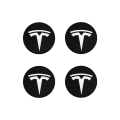 Miniatyrbilde 1 av 5: Passer til tesla Tesla modell 3 hjulsenterdeksel logo - svart sølv logo (firepakning)