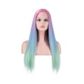 Miniatyrbilde 1 av 2: Kvinners Parykk Gradient Farge Lang Syntetisk Hår Varmebestandig Cosplay Parykk (Rett)