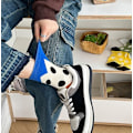 Miniatyrbillede 6 af 7: Polka Dot Strømper Farverige Funky Skøre Strømper til Kvinder Pige Sød Høj Ankel Preppy 5 Par Rulletop