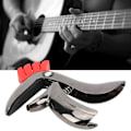 Miniatyrbilde 11 av 11: Fugleformet gitar capo i sinklegering - enkelt bytte mellom folkemusikk og popmusikk - tilbehør til musikkinstrumenter - blank svart
