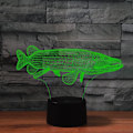 Miniatyrbillede 3 af 8: WJ 3D Marine Fish Fjernbetjening 16 Farve Natlys Illusion Akryl LED Bordlampe Sengelampe Børneværelse Skrivebordsdekoration Fødselsdagsgaver Legetøj til Børn