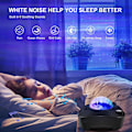 Miniatyrbillede 2 af 8: LED-projektorlys, Galaxy-projektor Ocean Wave-natlysplampe med Bluetooth-musikhøjttaler, timer, fjernbetjening, gaver til voksne drenge