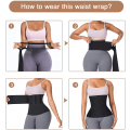 Miniatyrbild 2 av 5: 16,4 fot kvinnors midjetränare bandage wrap bastubälte lång torso abdominal svett wrap abdominal skulpterande midjetrimmer midjebredd 5,11\" (en storlek)