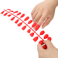 Miniatyrbillede 3 af 10: 24 stk. rene farve falske negle tips manicure dekoration kunstig negle kunst tip N5284-07