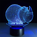 Miniatyrbillede 6 af 8: WJ Sengelampe Illusion LED Natlys 3D Natlys LED Illusion Stereo Næsehornsform Sengelampe Natlys Illusion LED Natlys Natlys