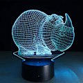 Miniatyrbillede 4 af 8: WJ Sengelampe Illusion LED Natlys 3D Natlys LED Illusion Stereo Næsehornsform Sengelampe Natlys Illusion LED Natlys Natlys