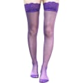 Miniatyrbild 1 av 7: AVEKI Lovable Sexy Long Tube Silk Stockings 8cm 2 Pairs,  Lila