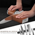 Miniatyrbillede 5 af 7: Knivsliber Whetstone, Roterende Knivsliper, Whetstone Værktøj med 15 & 20 Graders Magnetisk Vinkelstativ & Læderrem Paddel Sæt til Køkkenknive