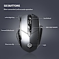 Miniatyrbillede 3 af 4: Robotfølelse Bluetooth-mus Opgradering: batteriniveau synligt, genopladelig trådløs mus multi-enhed (tre tilstande: 5.0/4.0+2.4Ghz), grå