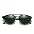 Pikkukuva 1 / 7: Retro Round Double Bridge Polarisoivat Aurinkolasit Naisille ja Miehille Kaksoislasit Pyöreät UV400 Sunnies