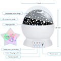 Miniatyrbillede 5 af 7: Natlampe til Børn, Børnenatlampe, Stjerne Natlampe, Nebula Stjerneprojektor 360 Graders Rotation - 4 LED Pærer 12 Lysfarve Ch White