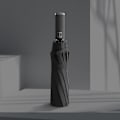 Miniatyrbillede 1 af 5: Automatisk åbne lukke vandafvisende rejse paraply med solbeskyttelse og regn--sort