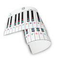 Pikkukuva 3 / 11: 88-näppäiminen Simuloitu Paperinen Elektroninen Keyboard-Tarra Lapsille Pianon Harjoitteluun (T-2)