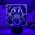 Miniatyrbillede 2 af 7: 3D Illusion Lampe Anime Led Natlampe Midoriya Izuku Figur Børns Soveværelse Sengebord Natlampe Barn Fødselsdag Julegave (16 Farver med Fjernbetjening)