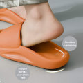 Miniatyrbillede 5 af 7: AVEKI Dame Tøfler med Non-Slip Pude Slide Sandaler Tykkede Sål Hurtigtørrende Badeværelse Brusebad Sandaler, Orange, Størrelse: 36/37
