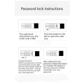 Miniatyrbillede 6 af 6: Password bog kvindelig retro stil med lås notesbog dagbog A5 studerende notesbog kreativ forretning hånd notesbog