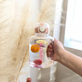 Miniatyrbillede 1 af 4: Super stor sportsvandkop til piger, yogaflaske, netflaske, tonsvis af tønder, højkvalitets rumkop, transparent pulver, 1000 ml