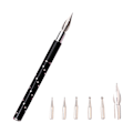 Miniatyrbillede 1 af 2: Dotting Pen UV Gel Maleri Tegning Dotting Pen Neglekunst Værktøjer (Sort)