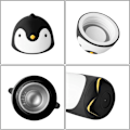 Miniatyrbillede 3 af 3: Penguin Vakuum Termos Rejsemug Te Vandflaske Kaffe Termos (Sort)