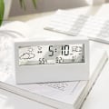 Miniatyrbild 7 av 7: Inomhus digital klocka termometer väckarklocka LCD veckodag lättläst kalenderpåminnelser väderövervakning för hemmet