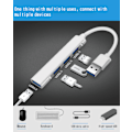 Miniatyrbild 4 av 7: USB-splitter 3.0 hub, en drag fyra aluminiumlegering USB-förlängare mini dockningsstation tillbehör