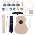 Miniatyrbilde 2 av 11: Ukulele-sett 21 tommer DIY Basswood Lett Maling Håndlaget Gave Barn Små Leke