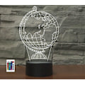 Miniatyrbilde 1 av 8: WJ 3D Globe Fjernkontroll 16 Farger Nattlys Illusjon Akryl LED Bordlampe Sengelampe Barn Soverom Skrivebord Dekor Bursdagsgaver Leker for Barn