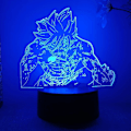 Miniatyrbillede 1 af 7: WJ Gray Fullbuster 3D LED-lampe til soveværelse Mange nattelys Anime-figur Værelsesindretning Gave 3D Illusion-lampe Goblins svans