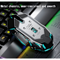 Miniatyrbild 7 av 7: pw2 mekanisk spelmus trådbunden datorspelande lysande makroprogrammering USB mus hemmakontor Röd