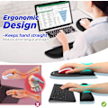 Miniatyrbillede 2 af 6: Opgrader Forstør Superfin Fiber Blød Glat Gel Ergonomisk Musemåtte Håndledsstøtte og Tastatur Håndledsstøtte til Computer, Laptop, Mac,